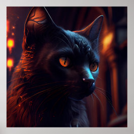 Póster Gato negro poster