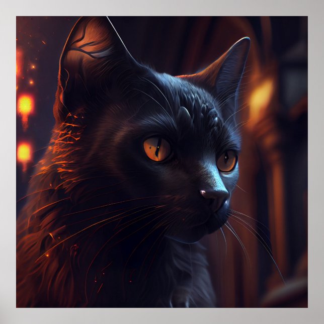 Póster Gato negro poster (Frente)