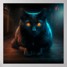 Póster Gato negro poster