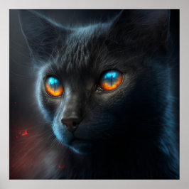 Póster Gato negro poster