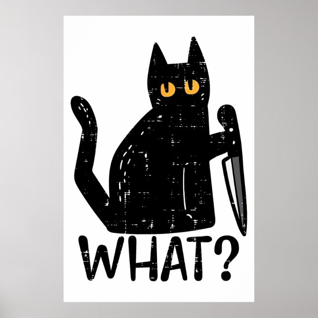 Póster Gato negro qué es lo gracioso Mascota asesino de H (Frente)