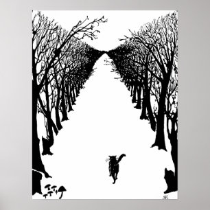 Póster Gato negro, Rudyard Kipling