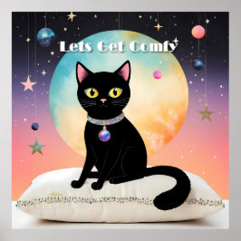 Póster Gato Negro - Vamos a estar cómodos