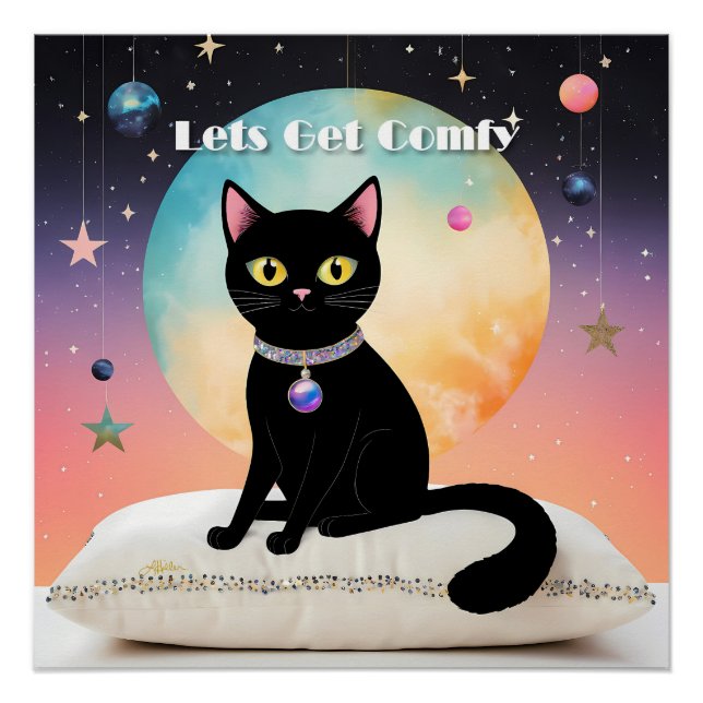 Póster Gato Negro - Vamos a estar cómodos (Anverso)