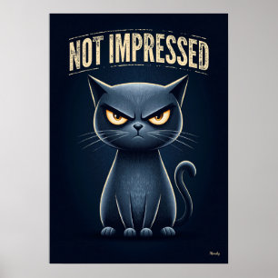 Póster Gato No Impresionado – Personaje de Dibujos Divert