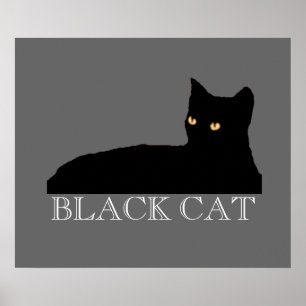 Póster gato para pared, dibujo