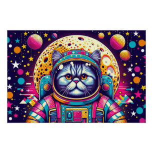 PÓSTER GATO-PERDIDO PERSA EN EL ESPACIO