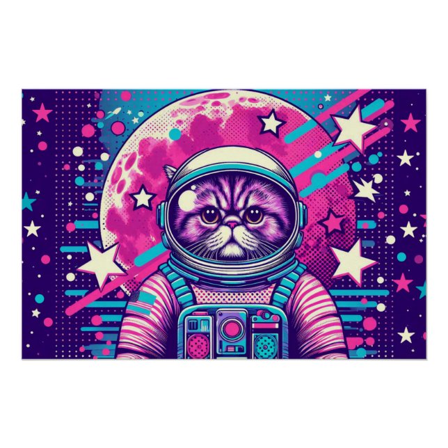 PÓSTER GATO-PERDIDO PERSA EN EL ESPACIO 2 (Anverso)