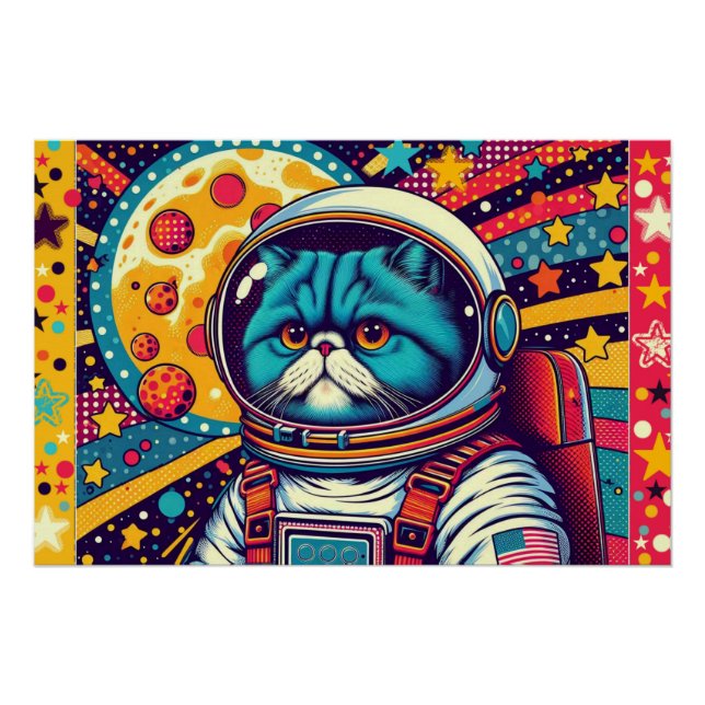PÓSTER GATO-PERDIDO PERSA EN EL ESPACIO 5 (Anverso)