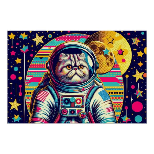 PÓSTER GATO-PERDIDO PERSA EN EL ESPACIO 6 (Anverso)