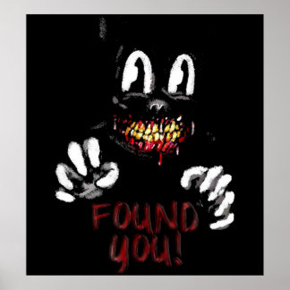 Póster Gato personalizado Horror Gato espeluznante te enc