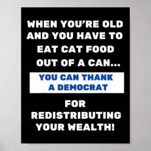 Póster Gato político divertido pro republicano anti demóc