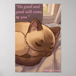 Póster Gato positivo y pacífico