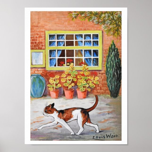 Póster Gato Prowling, Louis Wain (Frente)