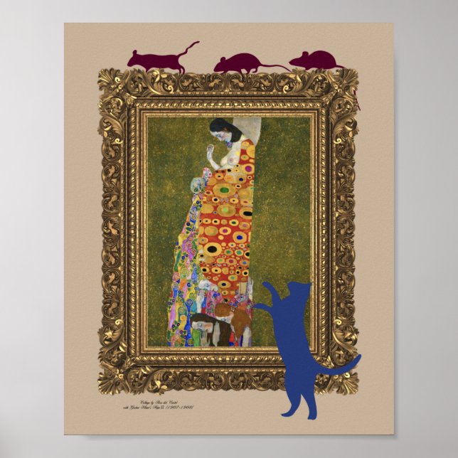 Póster Gato, ratones, Bella Artes y humor, Poster (Frente)