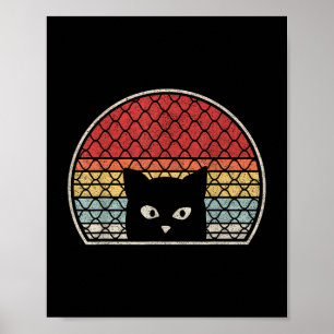Póster Gato Retro Vintage