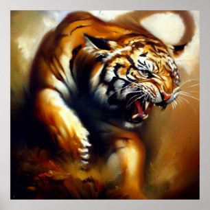 Póster Gato salvaje tigre (13)