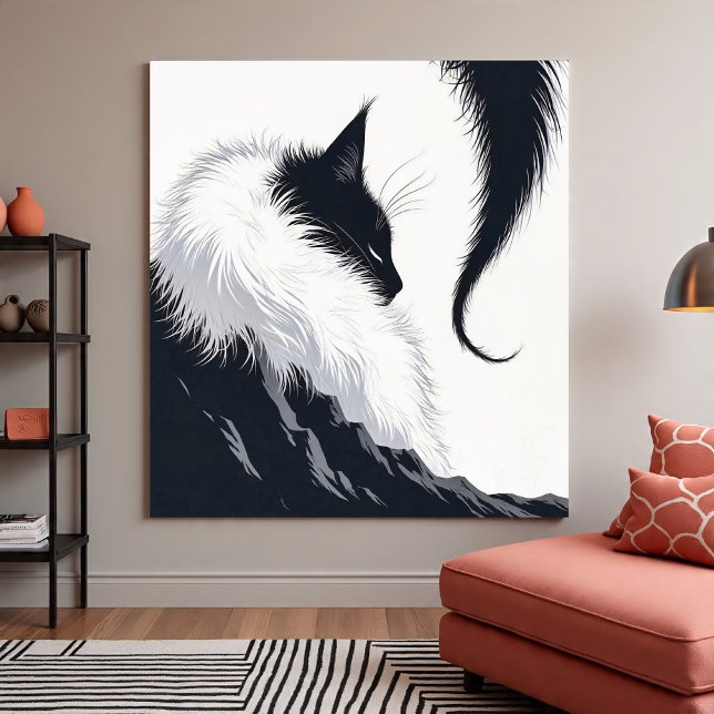 Póster Gato Silencioso Minimalista (Subido por el creador)