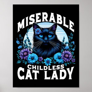 Póster Gato sin hijos Dama Nosotras Damas Gato Del Día De