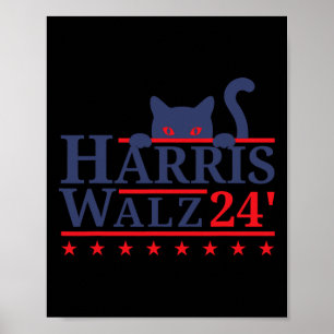 Póster Gato Sin Hijos Dama Para Kamala Harris Tim Wheimer