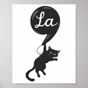 Póster Gato Sin Hijos Señora Comma - La Kamala Harris Por