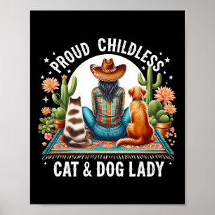 Póster Gato sin hijos y amplificador; animal perrito Lady