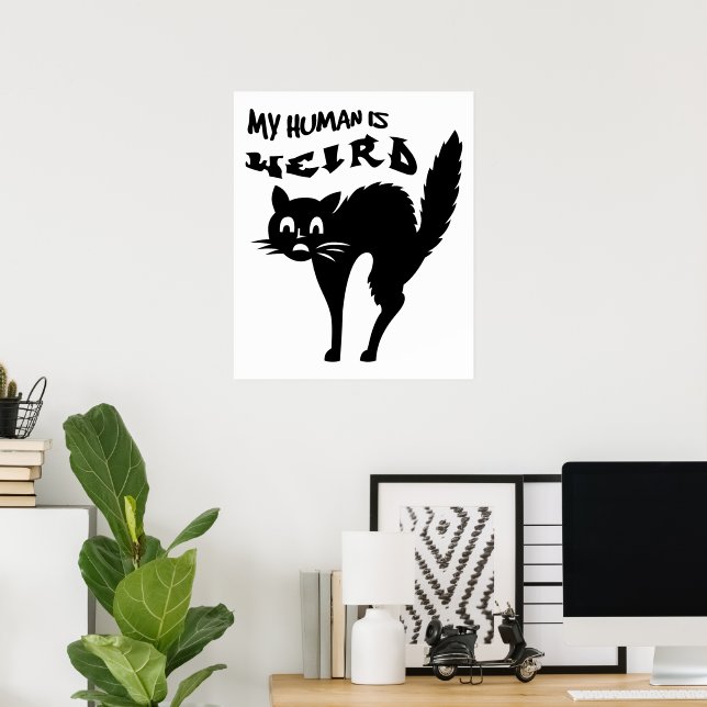 Póster Gato sin mancha (Oficina en casa)