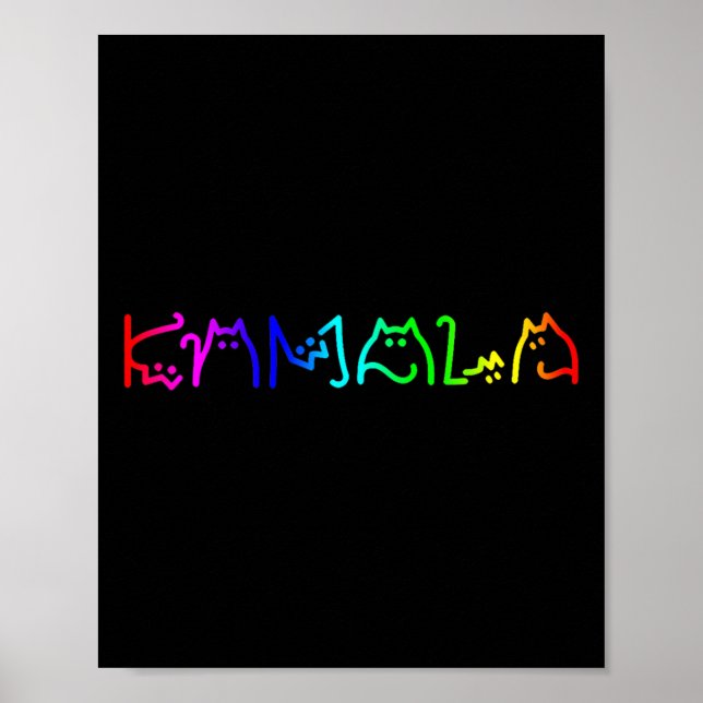 Póster Gato sin niños Damas Kamala Gato Infantil Lady Lgb (Frente)