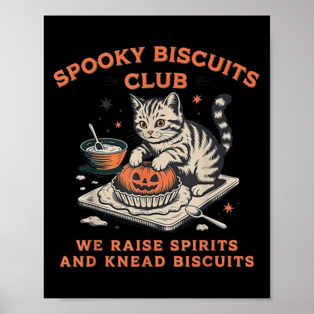 Póster Gato Soky Biscuits Club, Halloween (Frente)