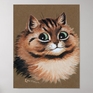 Póster Gato sonriente, Louis Wain
