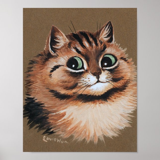 Póster Gato sonriente, Louis Wain (Frente)