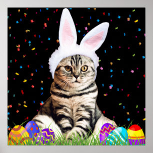 Póster Gato Tabby de Pascua