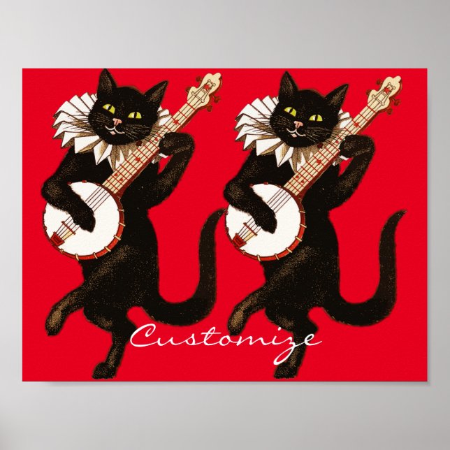 Póster Gato tocando Banjo Thunder_Cove (Frente)