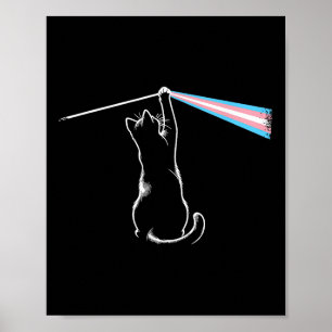 Póster Gato transexual de música rock de gato lgbt