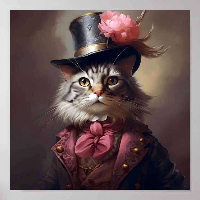 Póster Gato victoriano (Frente)