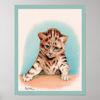 Póster Gato vintage de Louis Wain de 1903