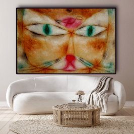 Póster Gato y ave, Paul Klee,