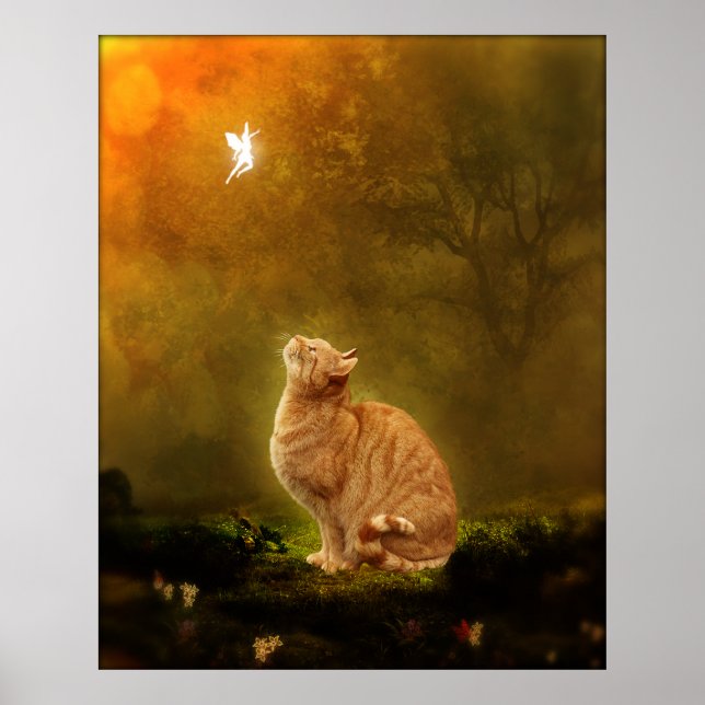 Póster Gato Y Hadas (Frente)