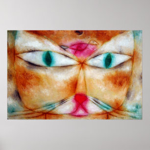 Póster Gato y pájaro de Paul Klee