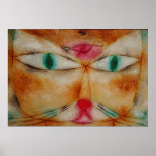 Póster Gato y pájaro de Paul Klee