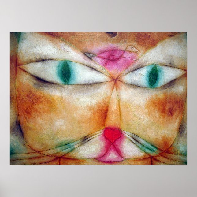 Póster Gato y pájaro, Paul Klee (Frente)