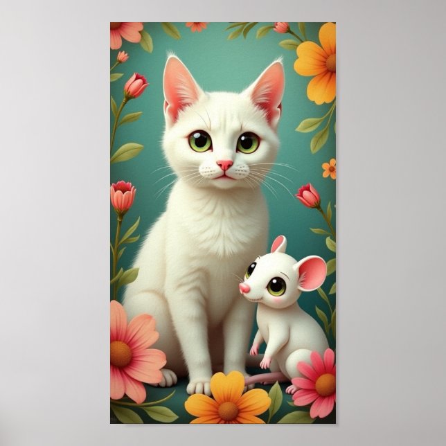Póster Gato y ratón (Frente)