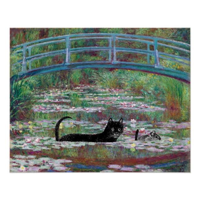 Póster Gato y ratón bajo el puente (Anverso)