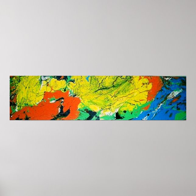 Póster Gator naranja con afro amarillo (Frente)
