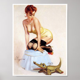 Póster Gator Pin Up