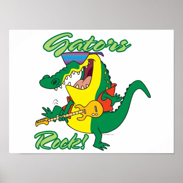 Póster gators rock n roll alligator personalizado (Frente)