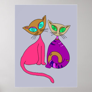 Póster gatos