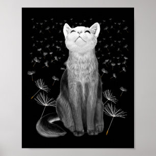 Póster Gatos 365 Gatos 365 Diente de León Gato Gráfico 