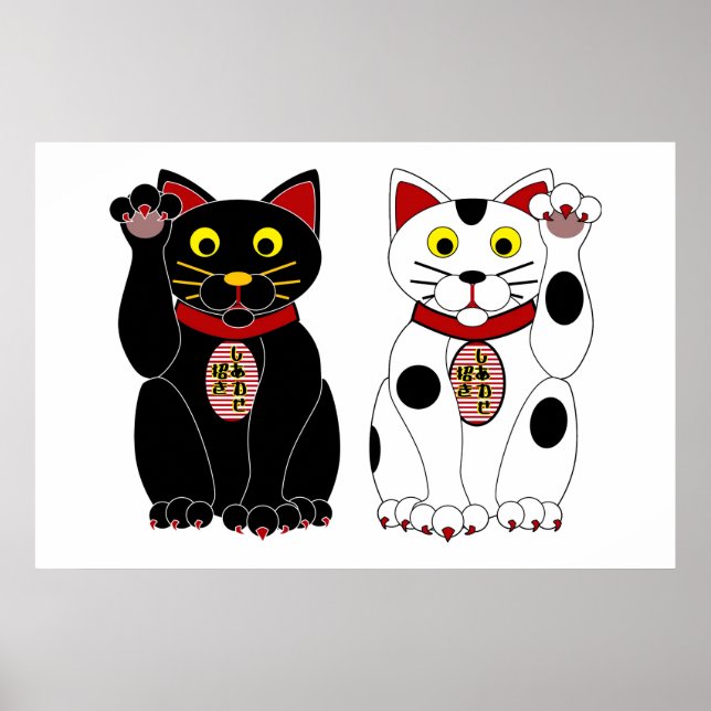 Póster Gatos afortunados (Frente)