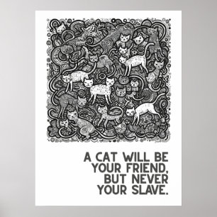 Póster Gatos atestados - proverbios